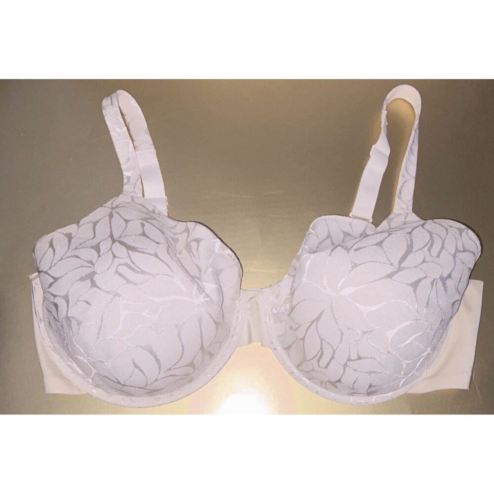 Bali One Smooth U T-Shirt Bra 40DD Floral Mesh Underwire Full Coverage